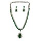 SET COLLANA CON ORECCHINI VERDE SMERALDO