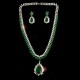 SET COLLANA CON ORECCHINI VERDE SMERALDO