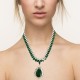 SET COLLANA CON ORECCHINI VERDE SMERALDO