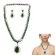 SET COLLANA CON ORECCHINI VERDE SMERALDO