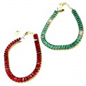 SET ELEGANTE BRACCIALETTI ROSSO E VERDE