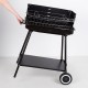BARBECUE A CARBONE PORTATILE CON RUOTE E RIPIANI