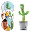 CACTUS BALLERINO E PARLANTE RICARICABILE CON MUSICA E LED