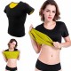 T-SHIRT FITNESS IN NEOPRENE A MANICA CORTA EFFETTO SAUNA