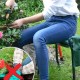 SGABELLO DA GIARDINO PLEGABLE 3 IN 1 CON SCOMPARTI PER UTENSILI