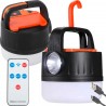 LAMPADA DA CAMPEGGIO SOLARE RICARICABILE CON LUCE LED E GANCIO