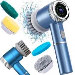 SPAZZOLA ELETTRICA PER PULIZIA SENZA FILI 5 IN 1 CON SCHERMO LCD