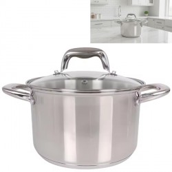 PENTOLA CON COPERCHIO IN VETRO 4 L CON DIAMETRO DI 20 CM