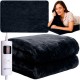 COPERTA ELETTRICA GRANDE CON TELECOMANDO 180 X 130 CM CON 6 MODI E LAVABILE IN LAVATRICE