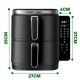 FRIGGITRICE AD ARIA DOPPIA 11 L CON PANNELLO LATERALE E 2800W