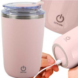 TERMOS 350 ML IN ACCIAIO INOSSIDABILE CON AGITATORE AUTOMATICO PER BEVANDE FREDDE E CALDE