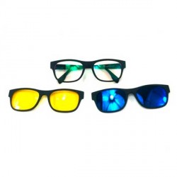 OCCHIALI DA SOLE POLARIZZATI 3 IN 1 CON LENTI MAGNETICHE INTERCAMBIABILI
