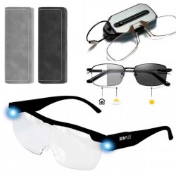 SET COMPLETO DI OCCHIALI INTELLIGENTI: AUMENTO CON LUCE, LETTURA PORTATILE, MULTIFOCALE FOTOCROMATICA E ASTUCCIO