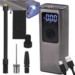 COMPRESSORE ELETTRICO PORTATILE CON LUCE LED E SCHERMO LCD 150PSI/10BAR