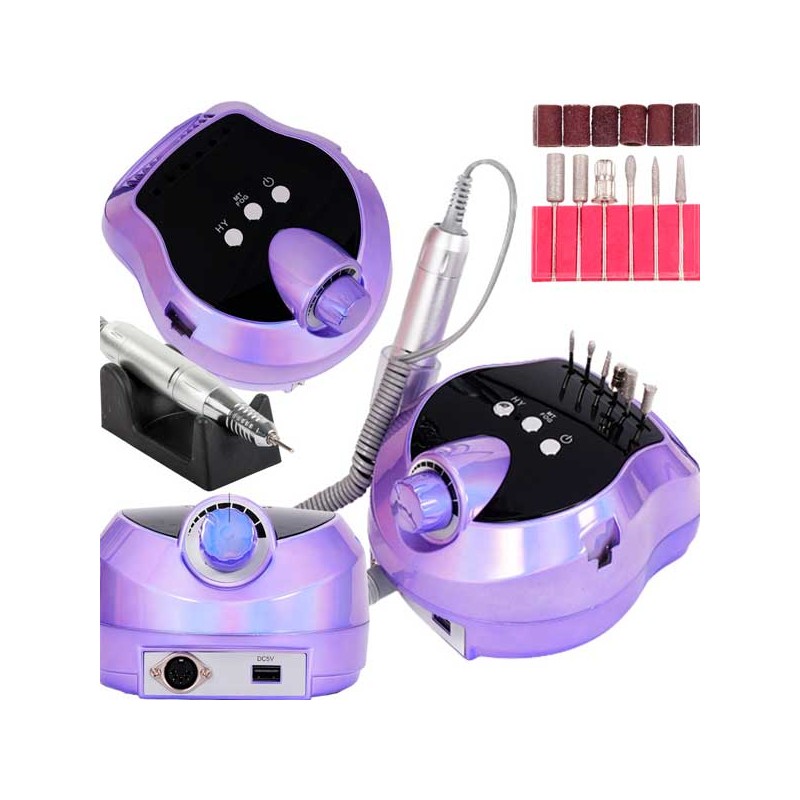 LUCIDATRICE PROFESSIONALE PER UNGHIE CON 6 GIRANTI E PEDALE DI CONTROLLO