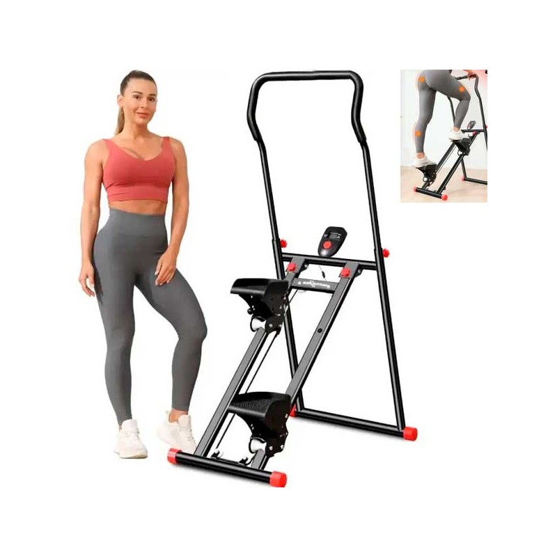ARRAMPICATA VERTICALE STAIR STEPPER CON MANIGLIA E MONITOR LCD