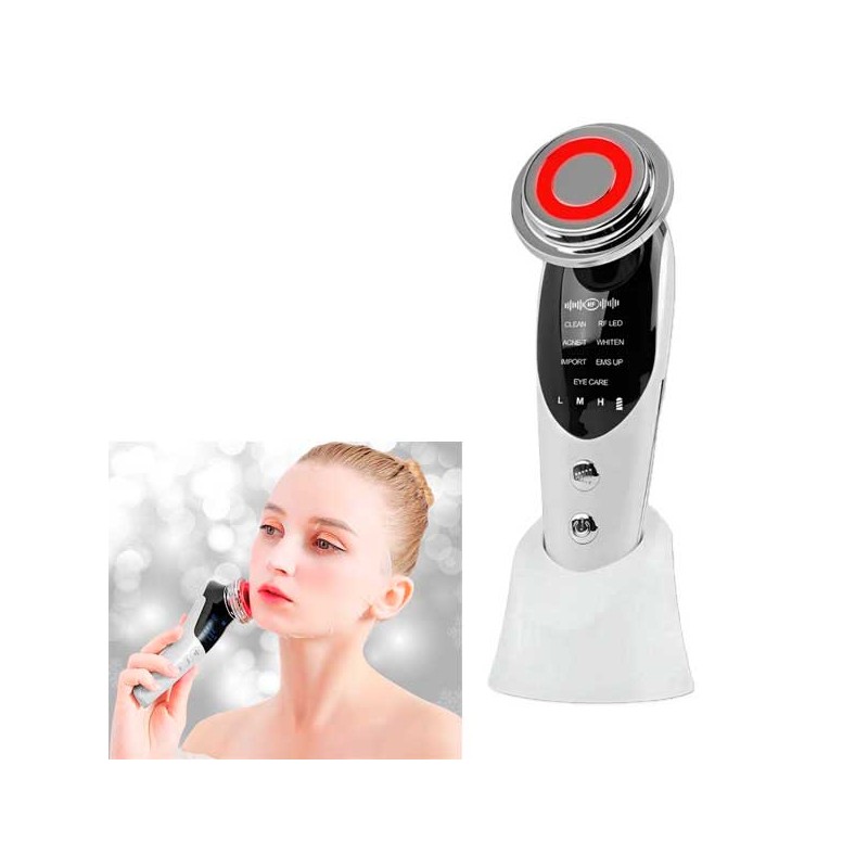 DISPOSITIVO FACCIALE 7 IN 1 ANTI-INVECCHIAMENTO E RINGIOVIMENTO DELLA PELLE CON EMS E LUCE LED