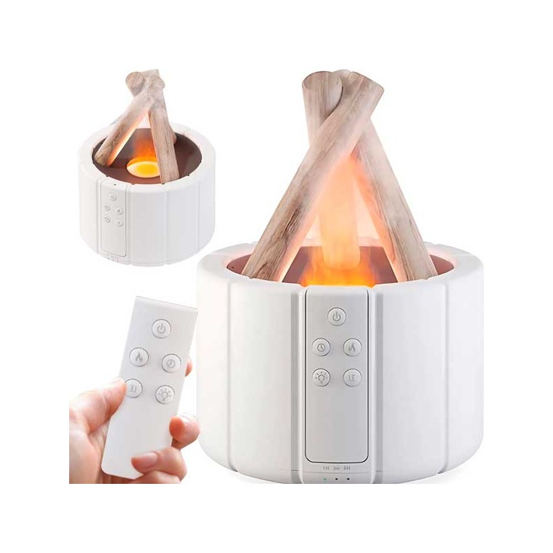 UMIDIFICATORE D'ARIA CON DIFFUSORE EFFETTO FALO' E LED MULTICOLOR