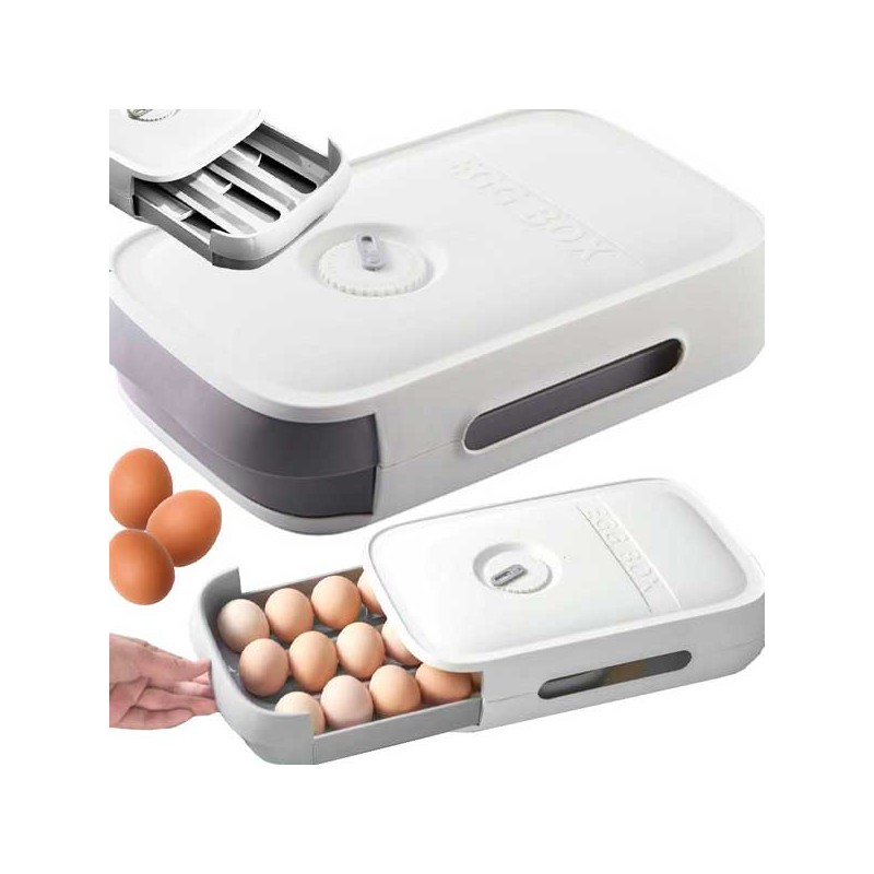 ORGANIZZATORE PER UOVA DA 18 UOVA CON CASSETTO ESTRAIBILE