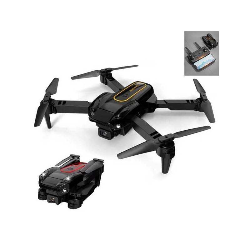 DRONE QUADCOPTER CON CAMERA ANGOLARE 4K, PLEGABILE E BORSO