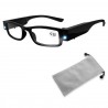 OCCHIALI DA LETTURA NOTTURNA CON LUCE LED E INGROSSO + 2.5