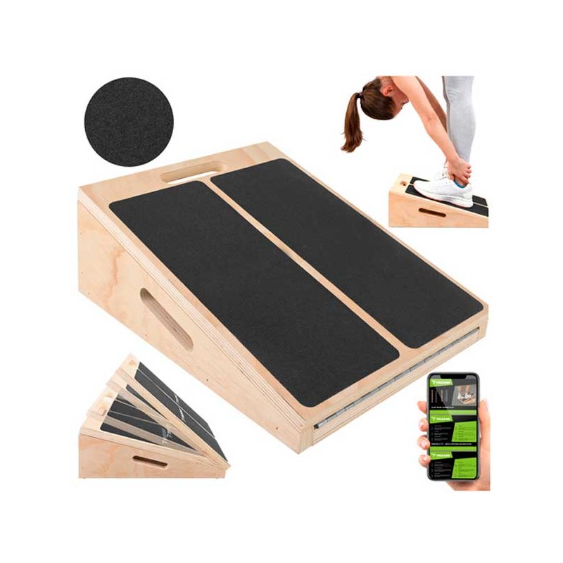 TAVOLA REGOLABILE PER ESERCIZI E ALLUNGAMENTI PER GAMBE E POLPACCI