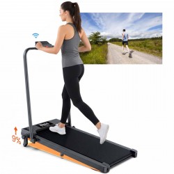 Tapis Roulant Slim Pieghevole Con Inclinazione, Sistema Di Sicurezza E App