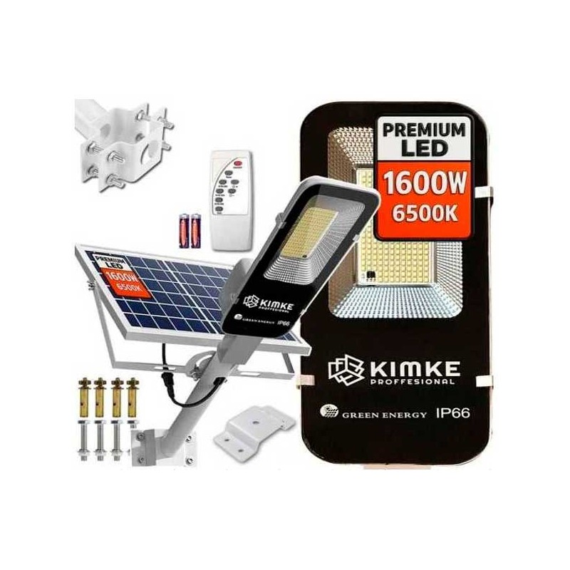 LAMPADA SOLARE LED 1600W CON PANNELLO REGOLABILE E TELECOMANDO