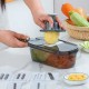 TAGLIAVERDURE MULTIFUNZIONE CON 6 LAME E CONTENITORE