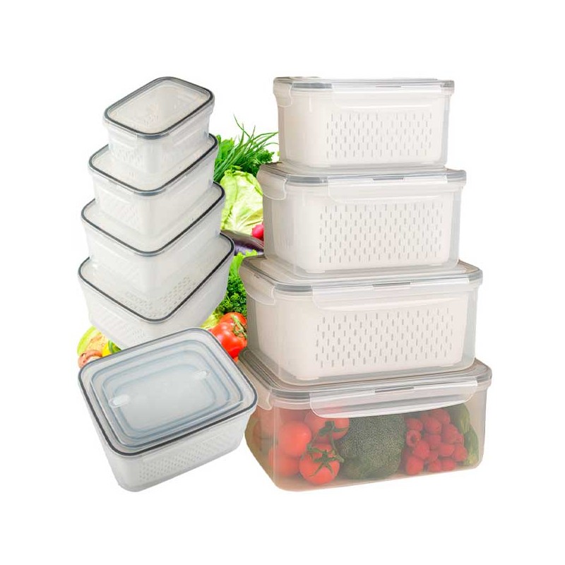 CONTENITORI PER ALIMENTI CON CESTA 4 PEZZI