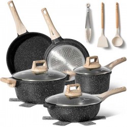 SET DI PENTOLE 8 PEZZI CON RIVESTIMENTO IN MARMO