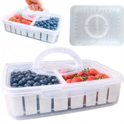 TUPPER CON 2 COMPARTIMENTI CON COPERCHIO E MANIGLIA