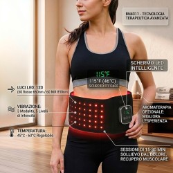 Cinturone Massaggiatore Con Vibrazione E Luce Led Rossa